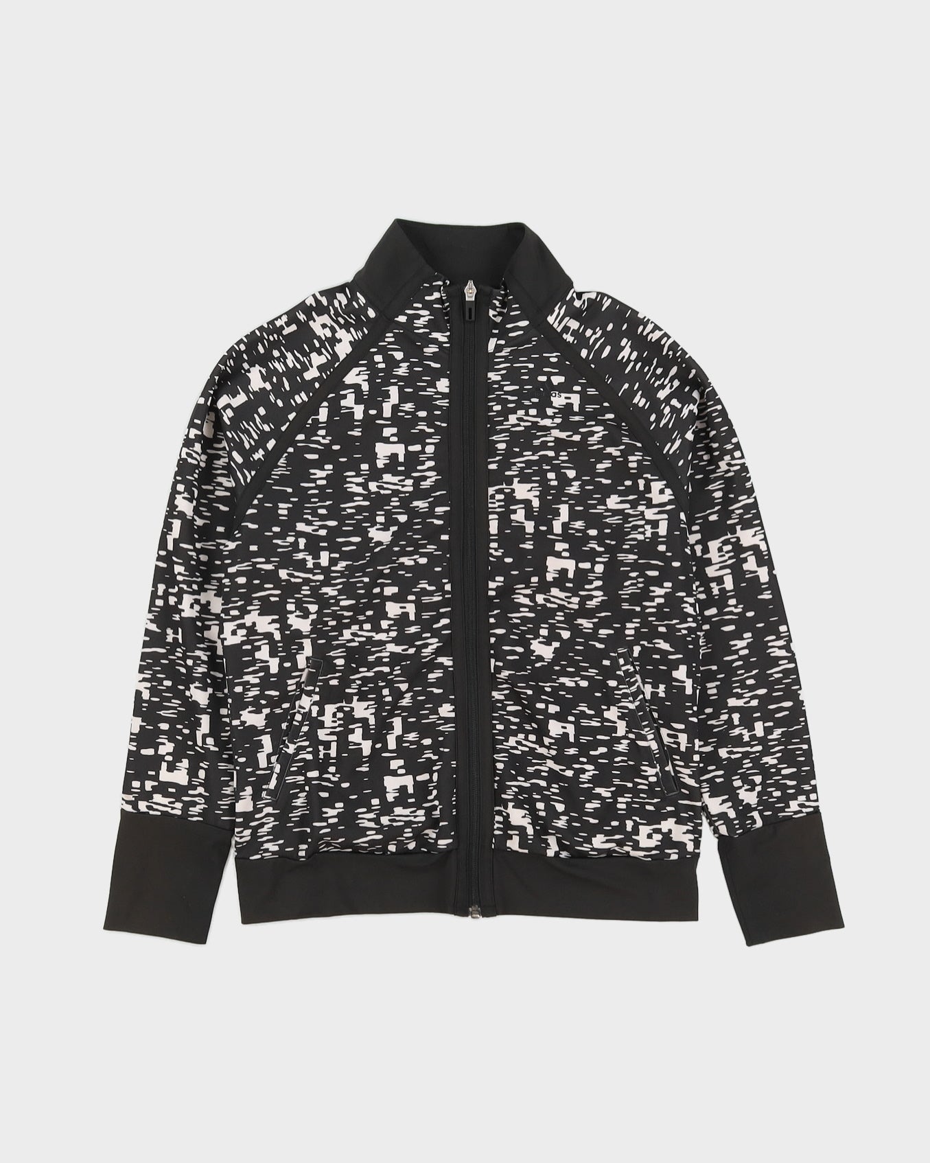 Adidas Black Patterned Sports Jacket - S