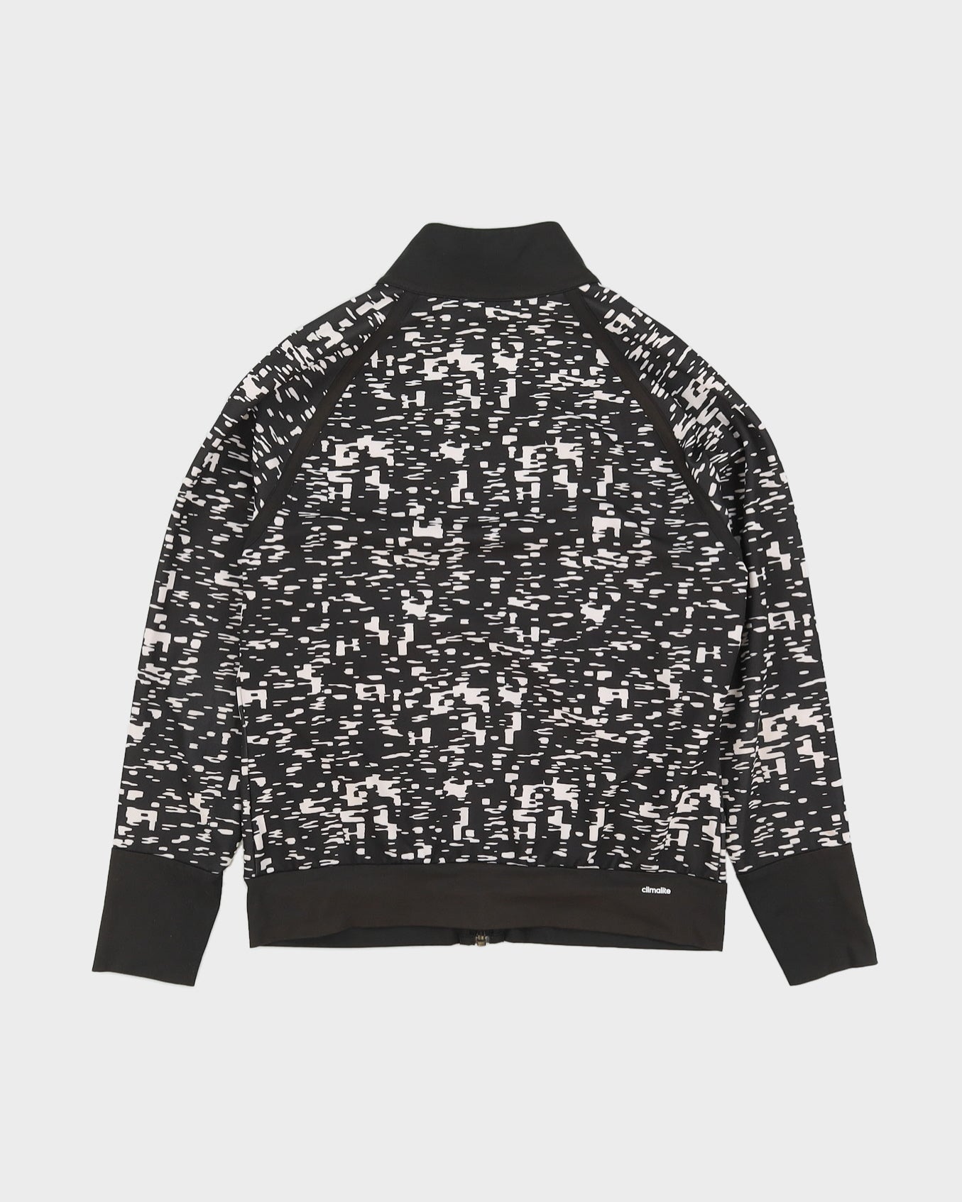 Adidas Black Patterned Sports Jacket - S