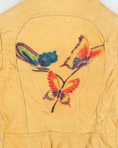 Vintage 1980s Butterfly Leather Jacket - XXXS