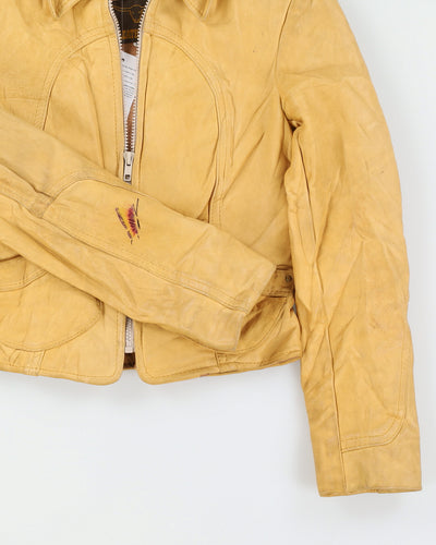 Vintage 1980s Butterfly Leather Jacket - XXXS