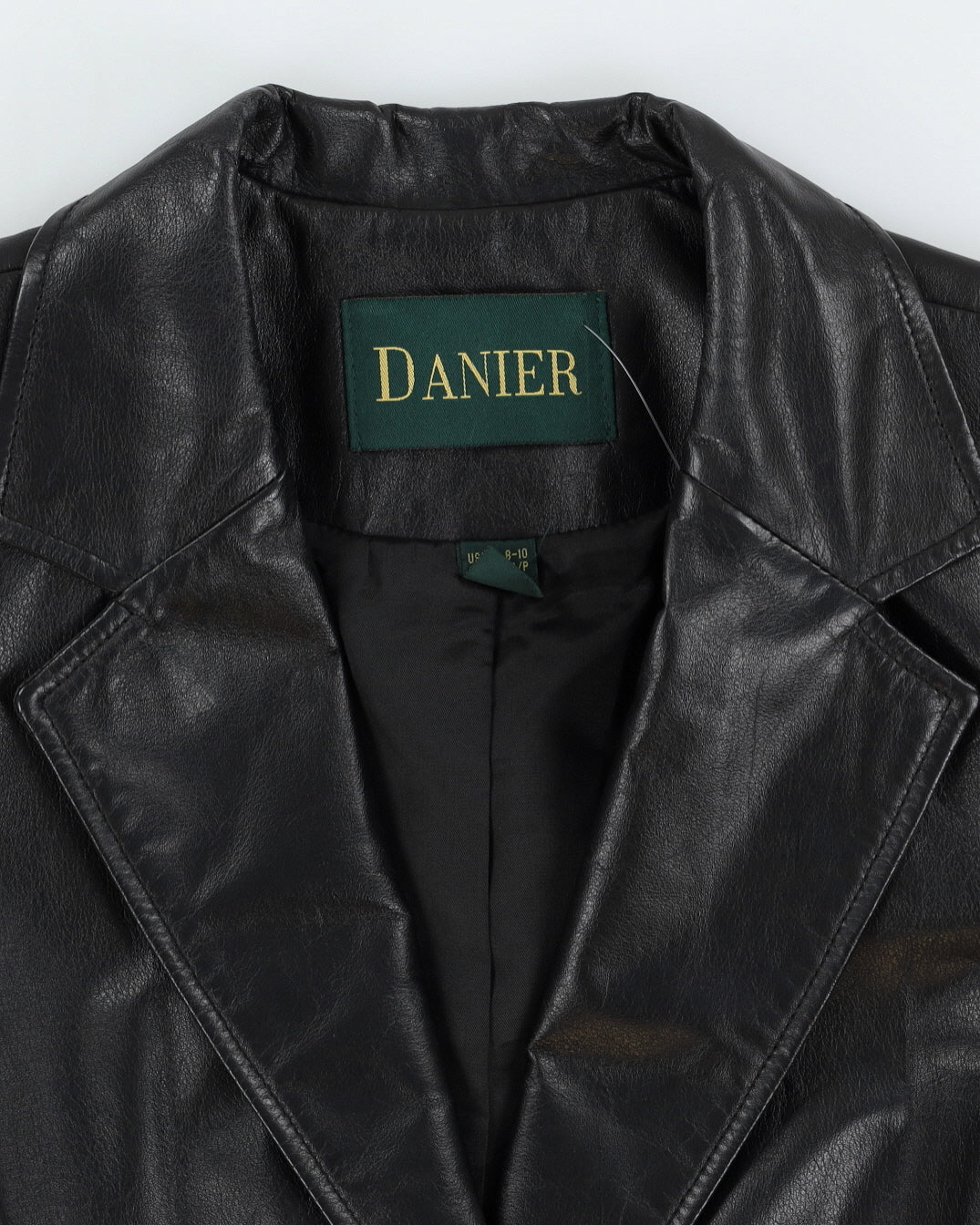 Vintage 90s Danier Black Leather Blazer - UK12-14