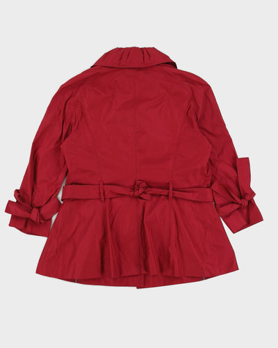 Burberry Maroon Windbreaker Jacket - S