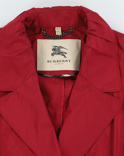 Burberry Maroon Windbreaker Jacket - S