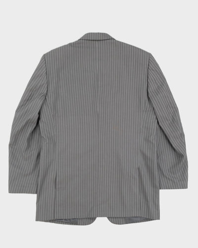 Vintage 90s Piacci Grey Pinstripe Blazer - L