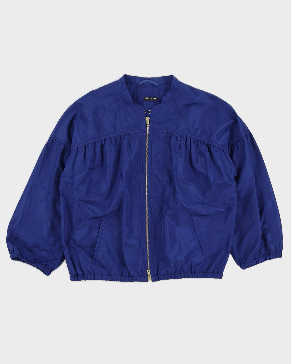 2006 Miu Miu Cobalt Blue Bomber Jacket - M