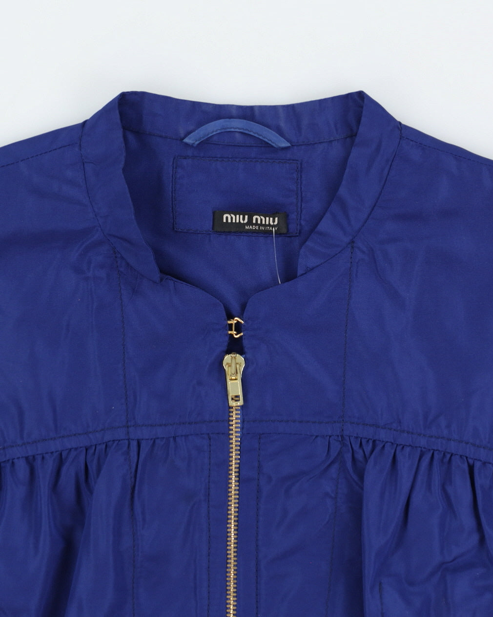 2006 Miu Miu Cobalt Blue Bomber Jacket - M