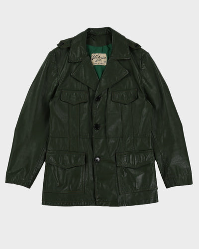 Vintage 70s Victoria Green Leather Blazer - M