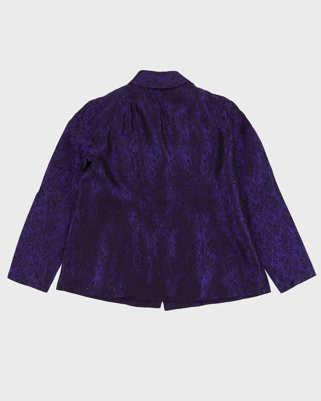Purple And Black Patterned Blazer Jacket - M