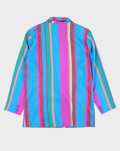 00s Thai Silk Turquoise Blazer Jacket - L