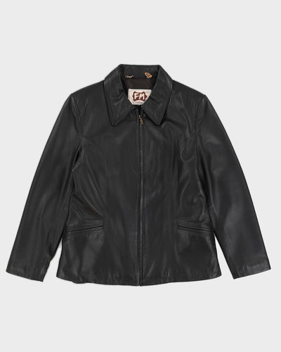 Vintage 90s FM Canada Leather Zip Up Jacket - S