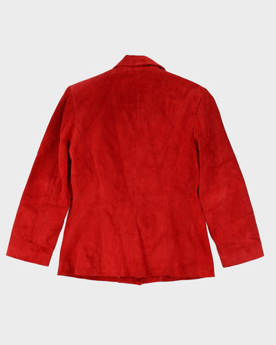 Vintage 90s Danier Red Suede Jacket - S