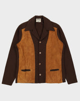 Vintage 80s Tundra Suede Brown Button Up Shirt - L