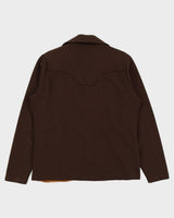 Vintage 80s Tundra Suede Brown Button Up Shirt - L