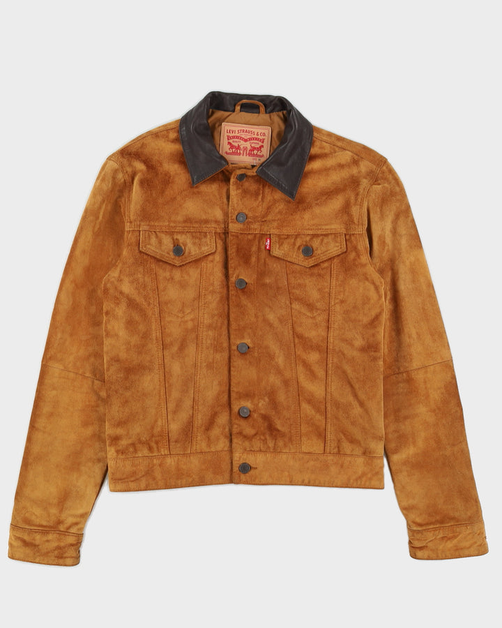 Giacca Levi's in pelle scamosciata marrone con bottoni M