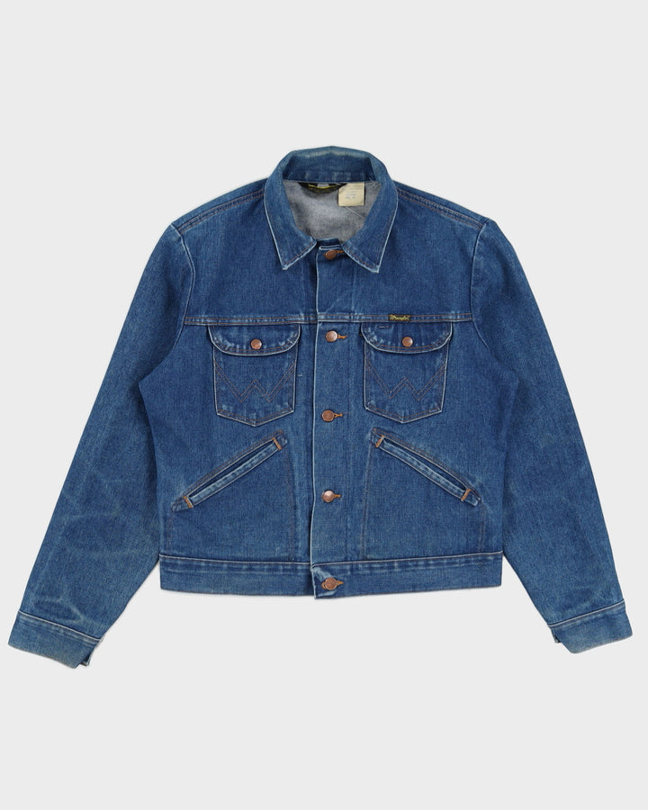 Veste vintage en jean bleu délavé Wrangler années 70 M