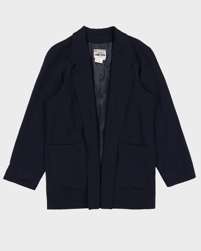 Vintage 80s Don Vito Navy Blazer Coat - L
