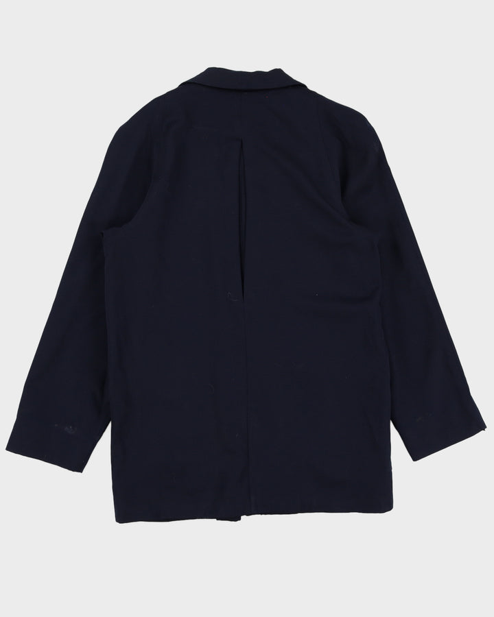Vintage 80s Don Vito Navy Blazer Coat - L