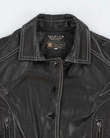 Vintage 90s Maria's Leather Jacket With Belt - M