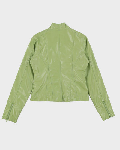 Y2K 00s RW & Co Green Pleather Moto Jacket - XS
