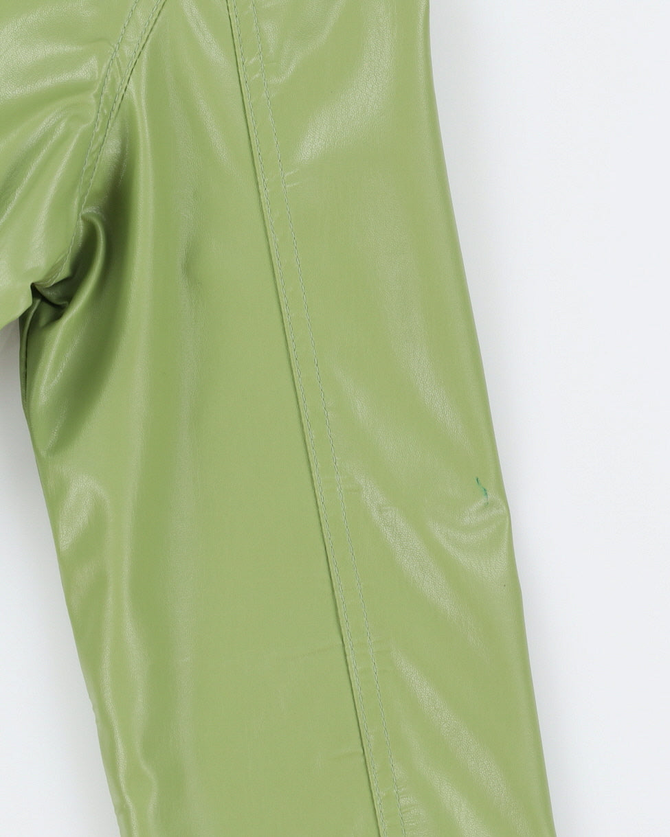 Y2K 00s RW &amp; Co Green Pleather Moto Jacket - XS
