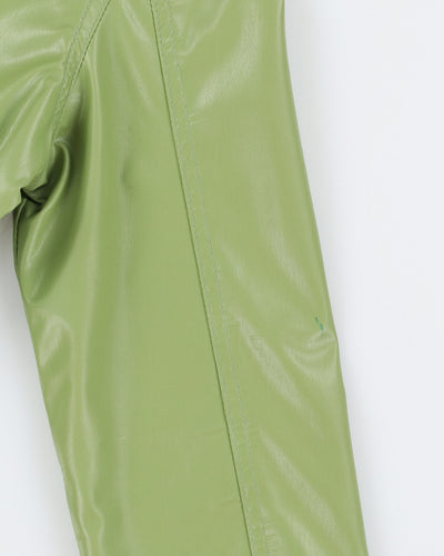 Y2K 00s RW & Co Green Pleather Moto Jacket - XS