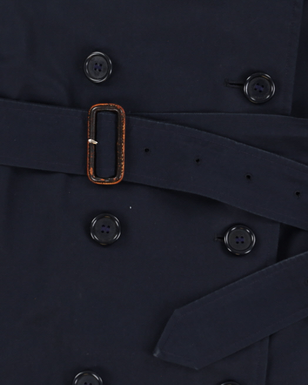 Vintage 70s Burberrys Navy Double Breasted Coat - M/L