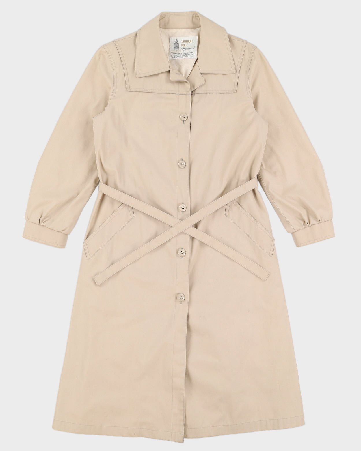 Vintage 70s London Fog Beige Women's Coat - S/M