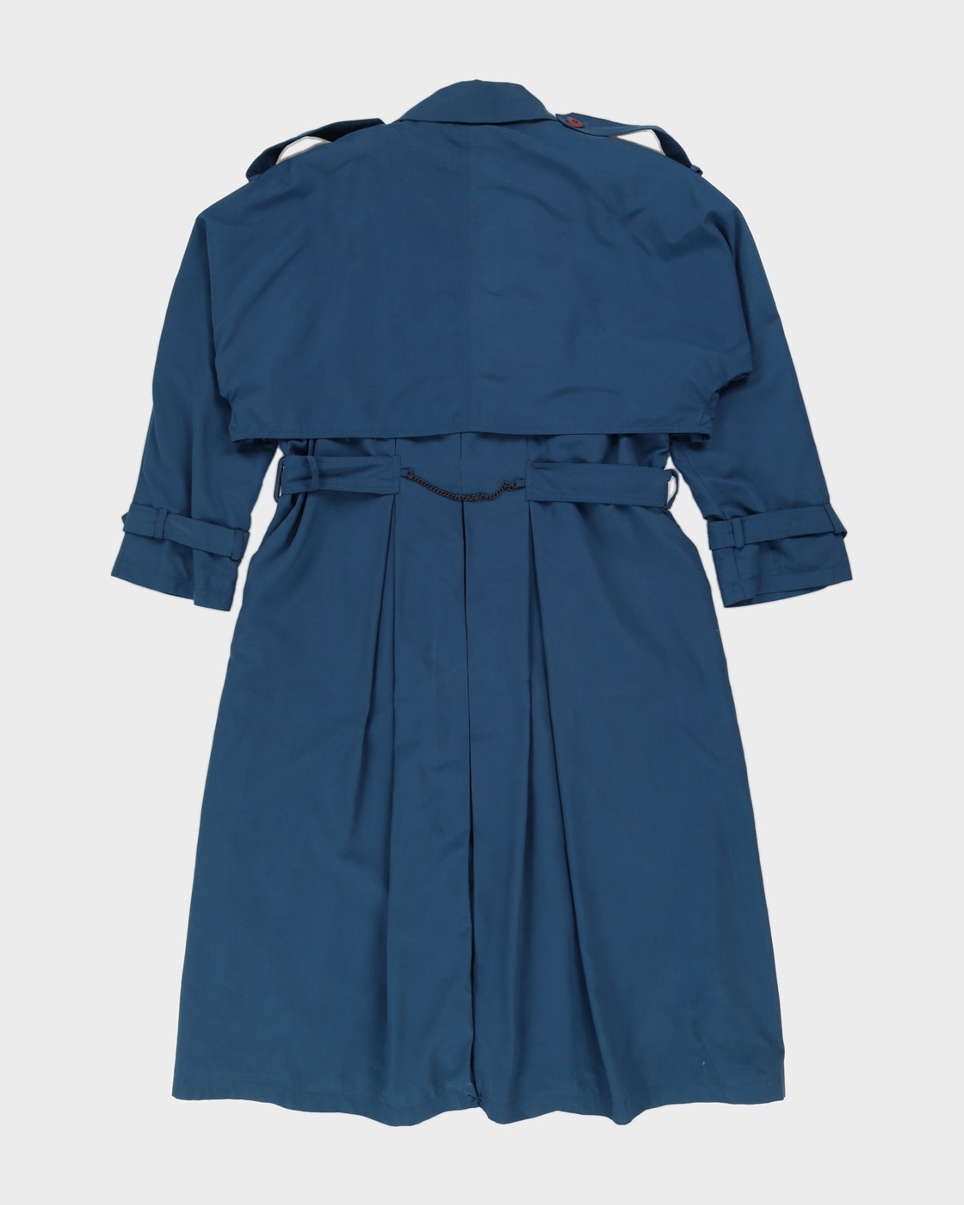 Vintage 80s Niccolini Blue Trench Coat - XL