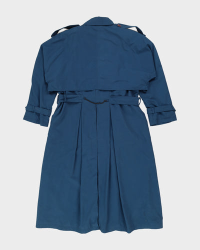 Vintage 80s Niccolini Blue Trench Coat - XL