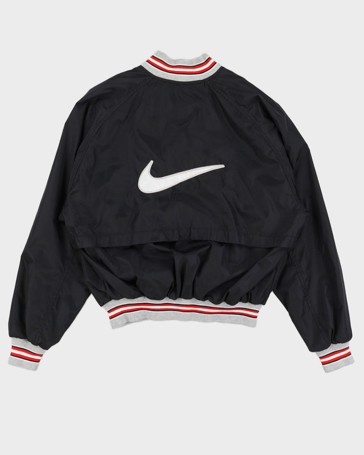 Vintage 90s Nike Black Embroidered Logo Bomber Jacket - M
