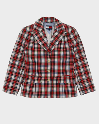 Tommy Hilfiger Women's Red Check Blazer - S