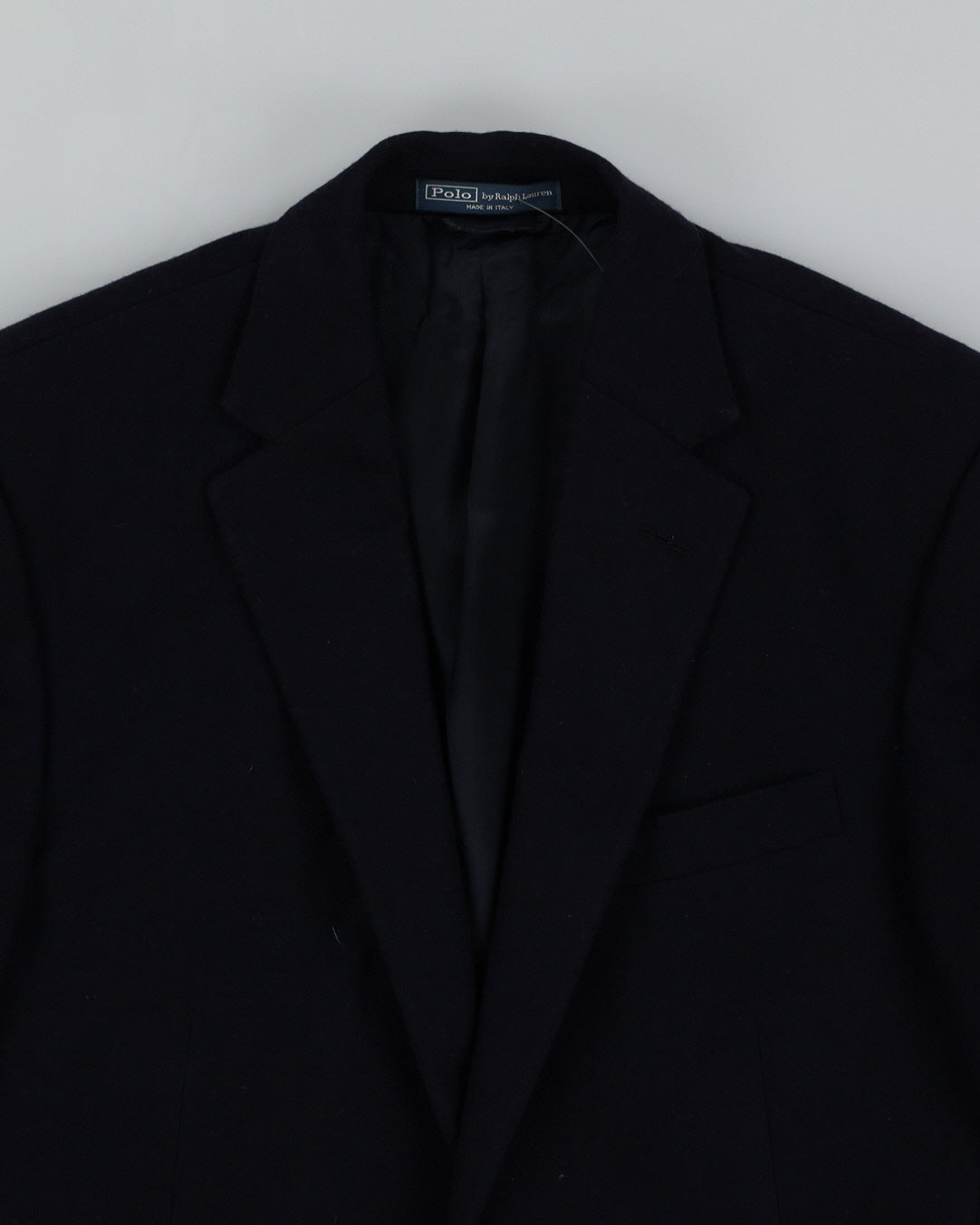 Vintage 90s Polo By Ralph Lauren Navy Wool Blazer - S