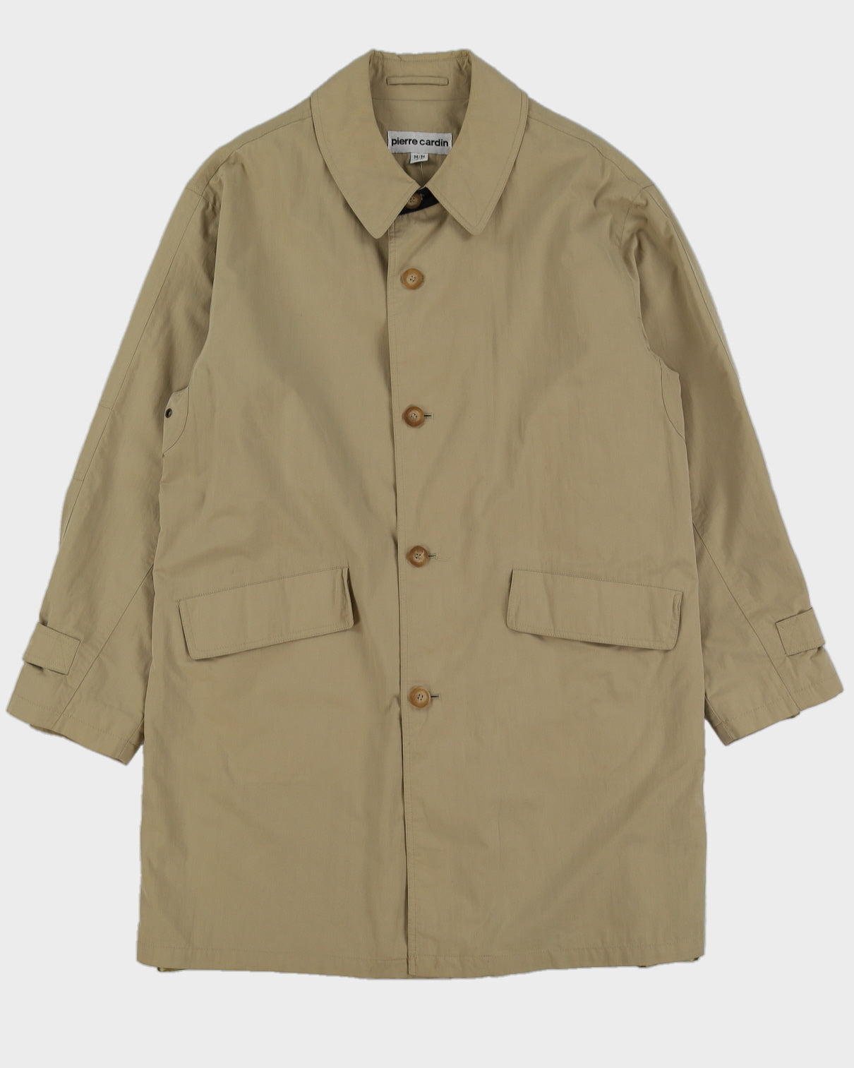 Vintage 90s Pierre Cardin Khaki Coat - M