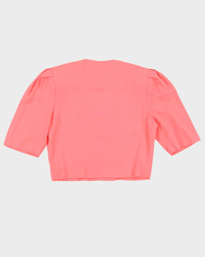 1980s Pink Cropped Blazer - S