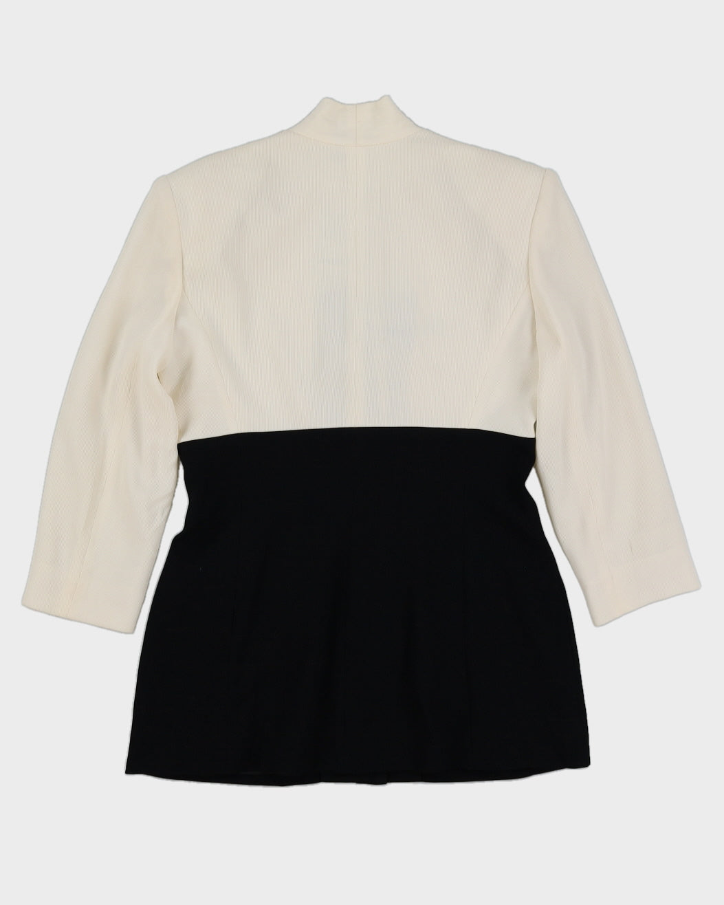 1990s Black and White Block Colour Blazer - S