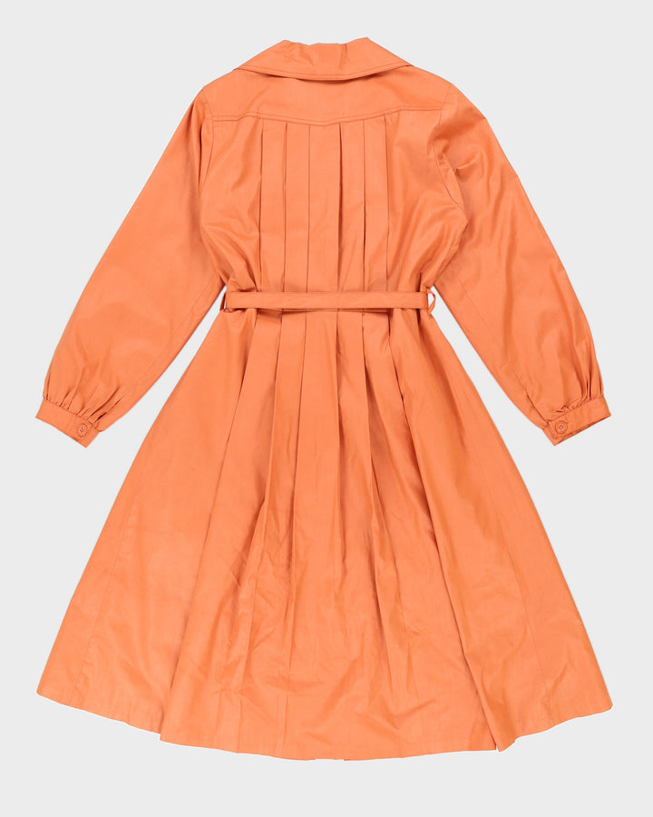 1960s Orange Trench Coat - S