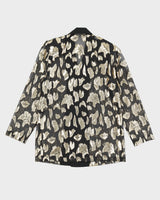 Black And Gold Lame Blazer Jacket - M