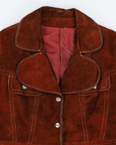 Vintage 1970s Brown Suede Jacket - S