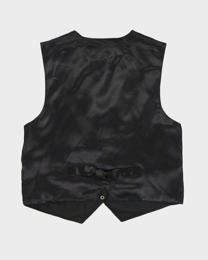 Brown Suede Patchwork Waistcoat - M