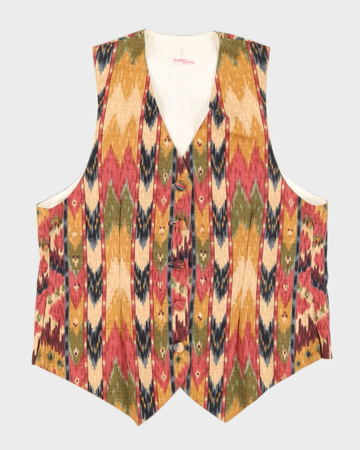 Aztec Inspired Patterned Waistcoat - L