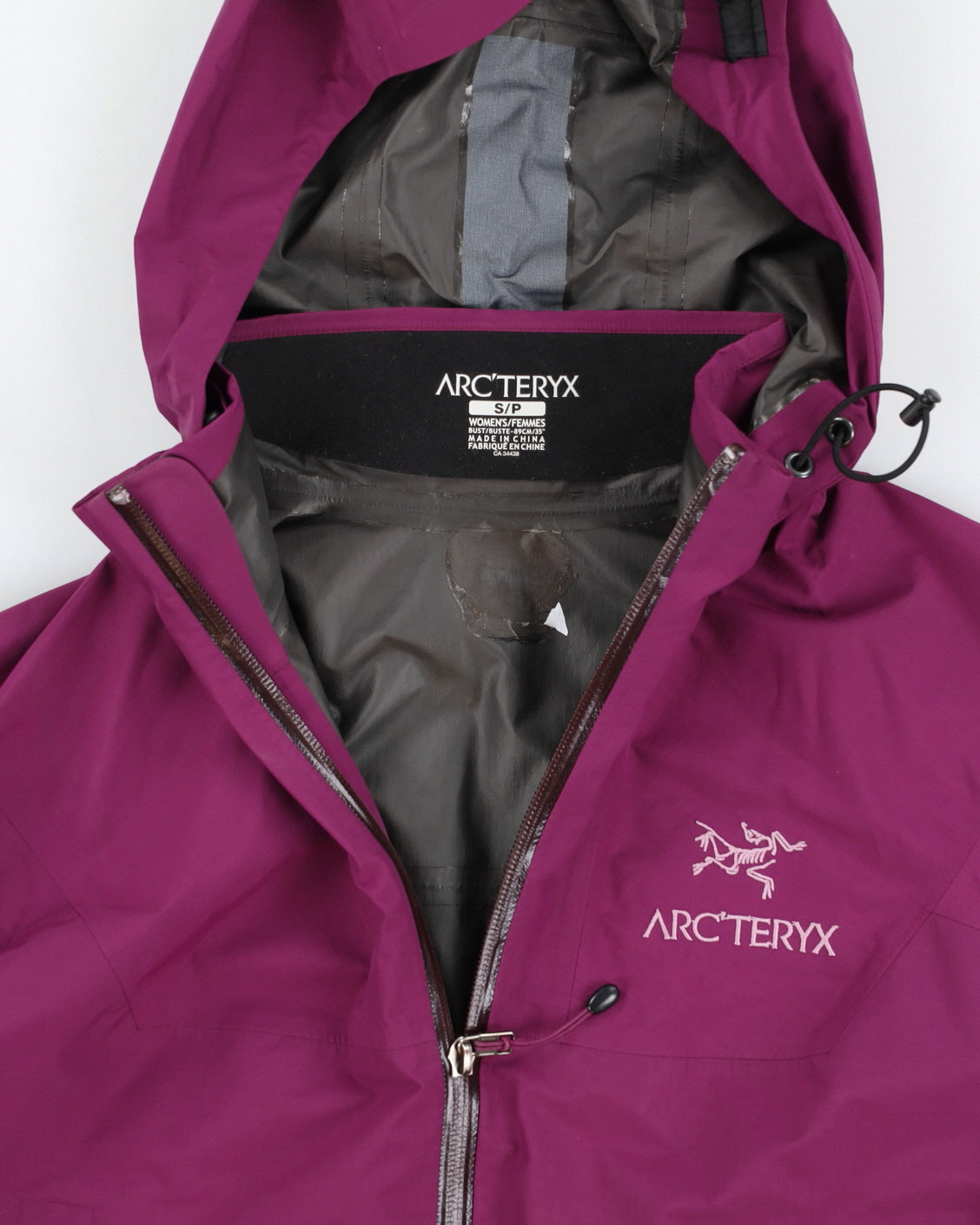 Womens Hooded Purple Arc'teryx Coat - S