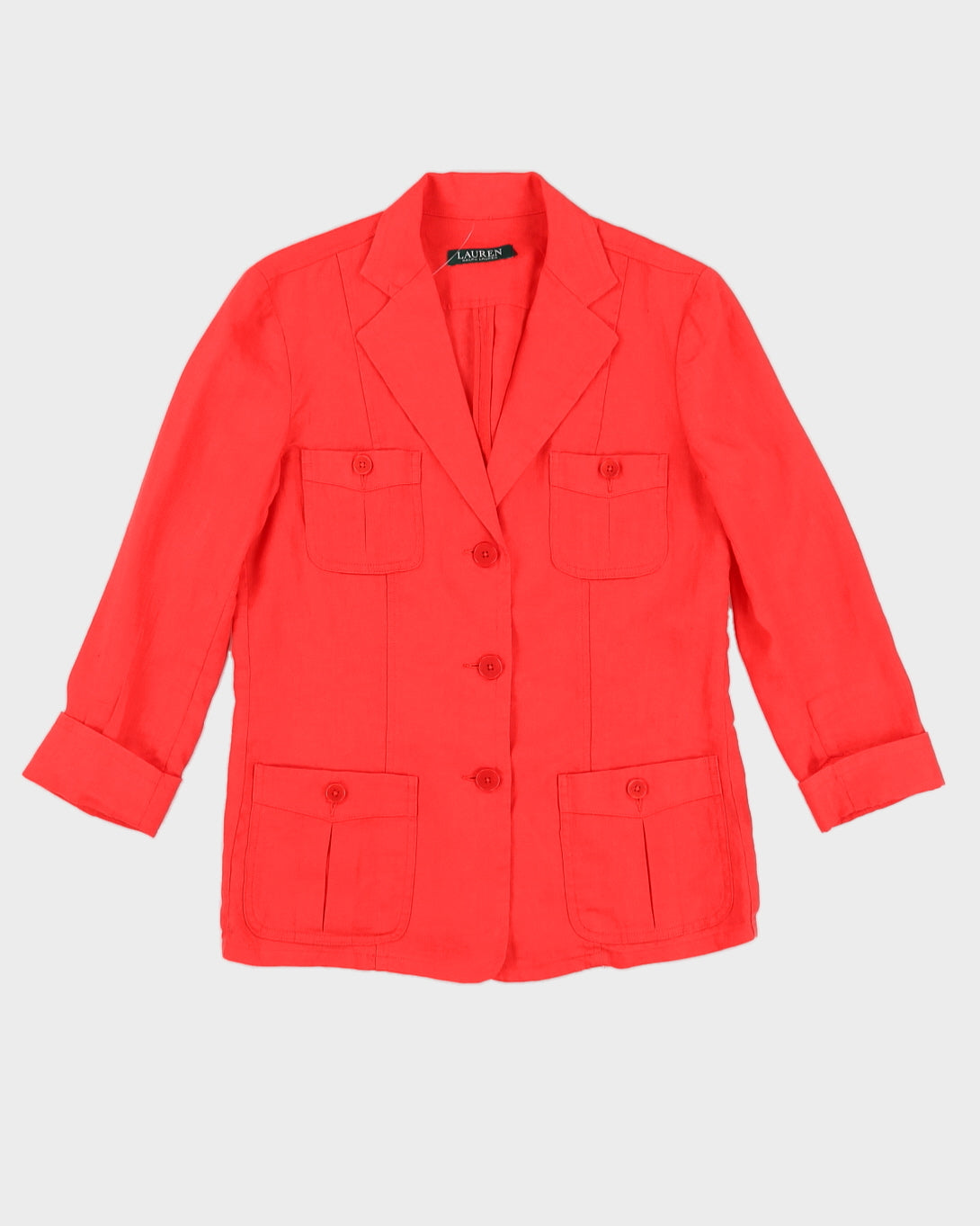 Red Ralph Lauren Linen Blazer - S