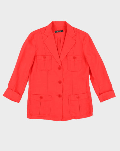Red Ralph Lauren Linen Blazer - S