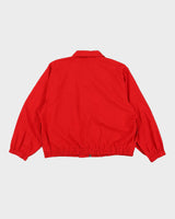 00s Koret City Blue Red Harrington Jacket With Embroidery - M