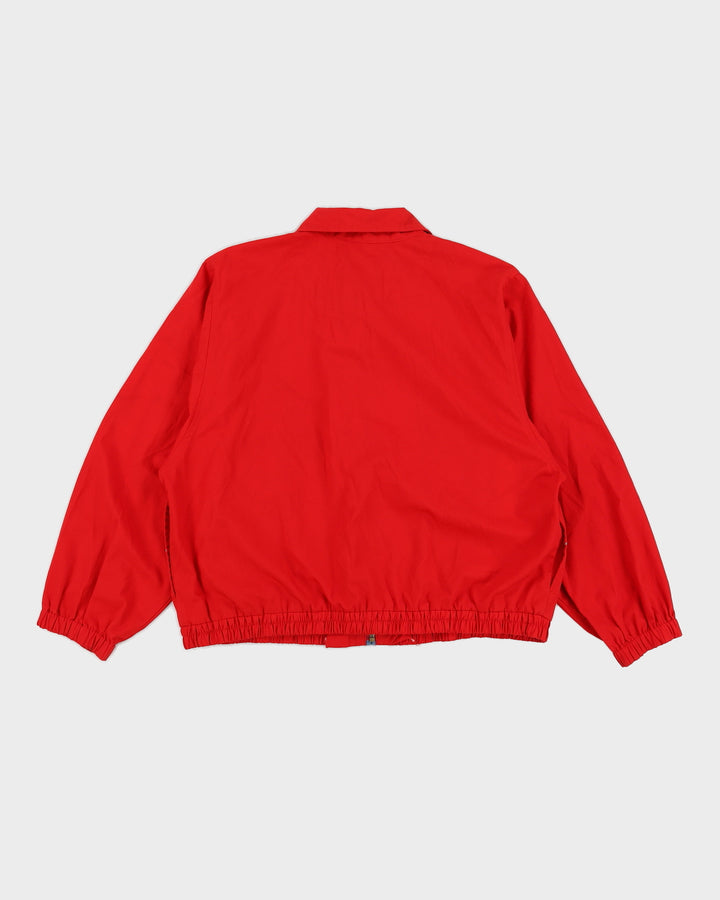 00s Koret City Blue Red Harrington Jacket With Embroidery - M
