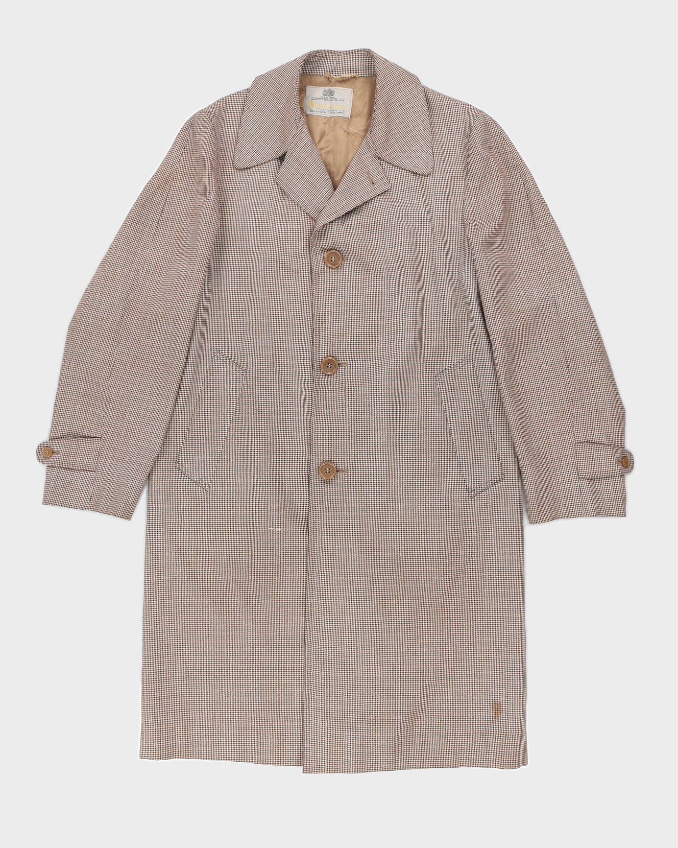 Vintage Aquascutum Houndstooth Coat - L