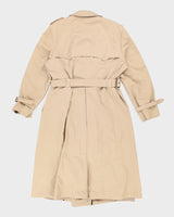 Vintage Christian Dior Double Breasted Beige Mac Coat - L