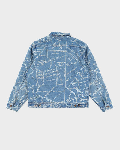 Supreme All Over Print Denim Classic Zip Jean Jacket - L