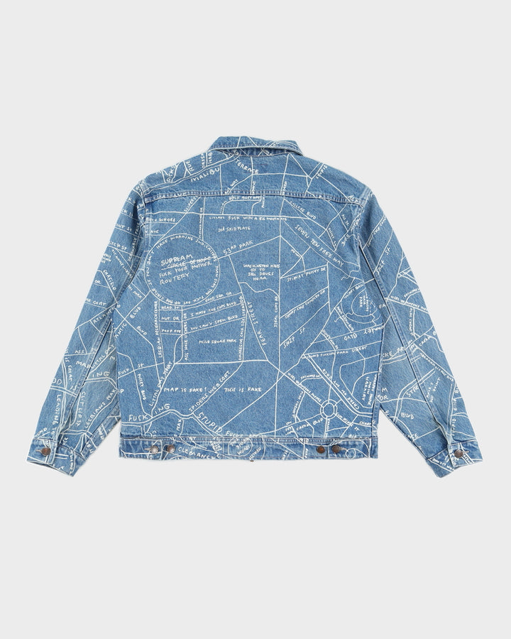 Supreme All Over Print Denim Classic Zip Jean Jacket - L