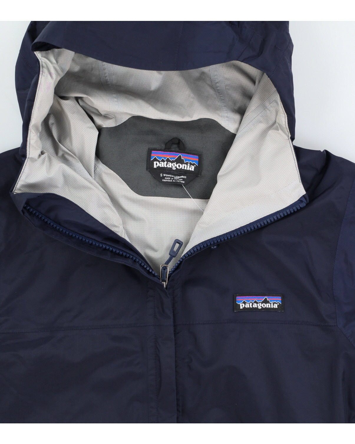 Patagonia Blue Navy H2NO Hooded Windbreaker Jacket - M – Rokit